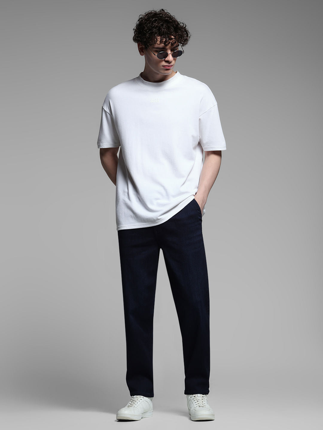 Dark Blue Low Rise Regular Fit Jeans