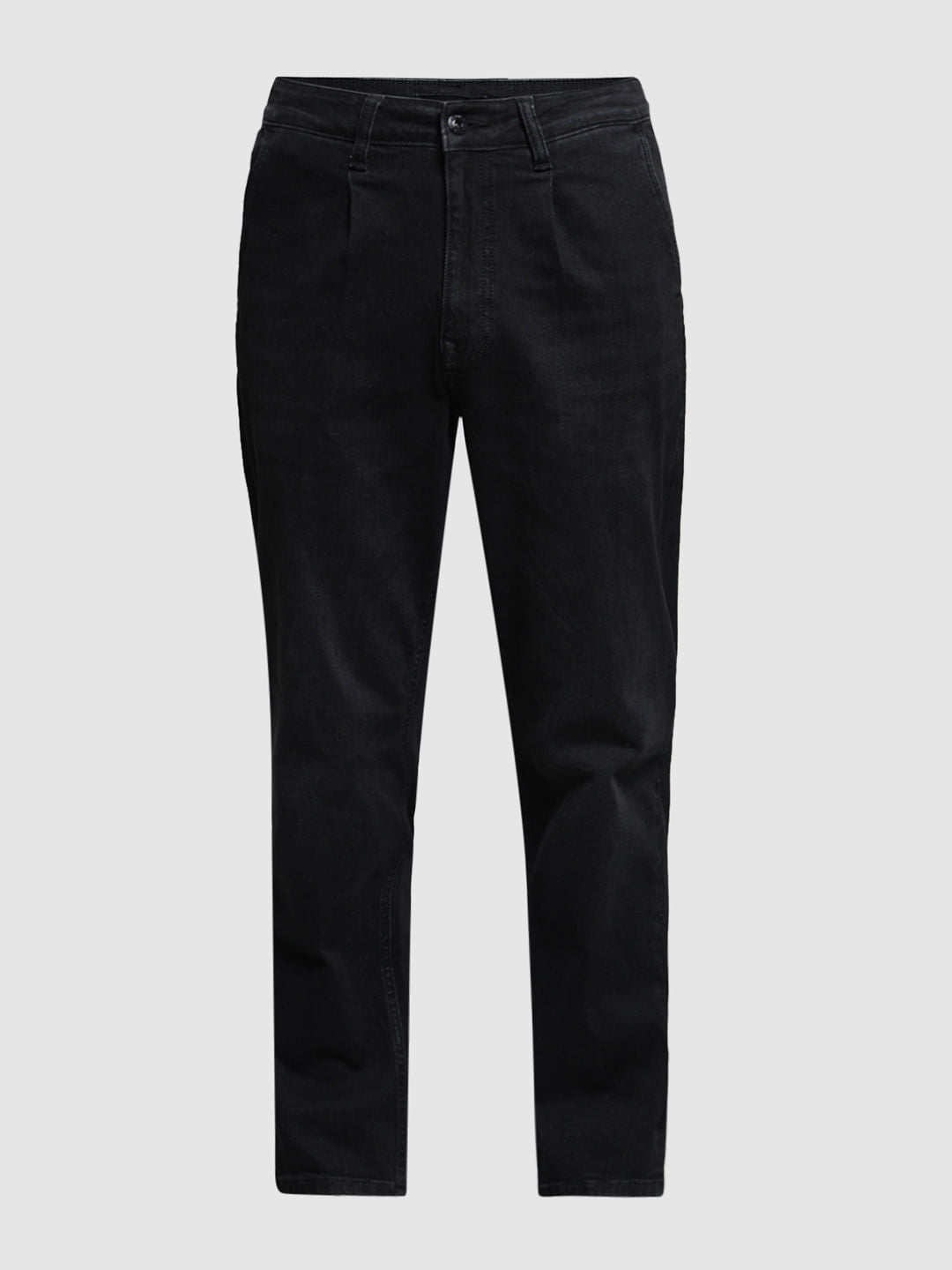 Black Low Rise Regular Fit Jeans