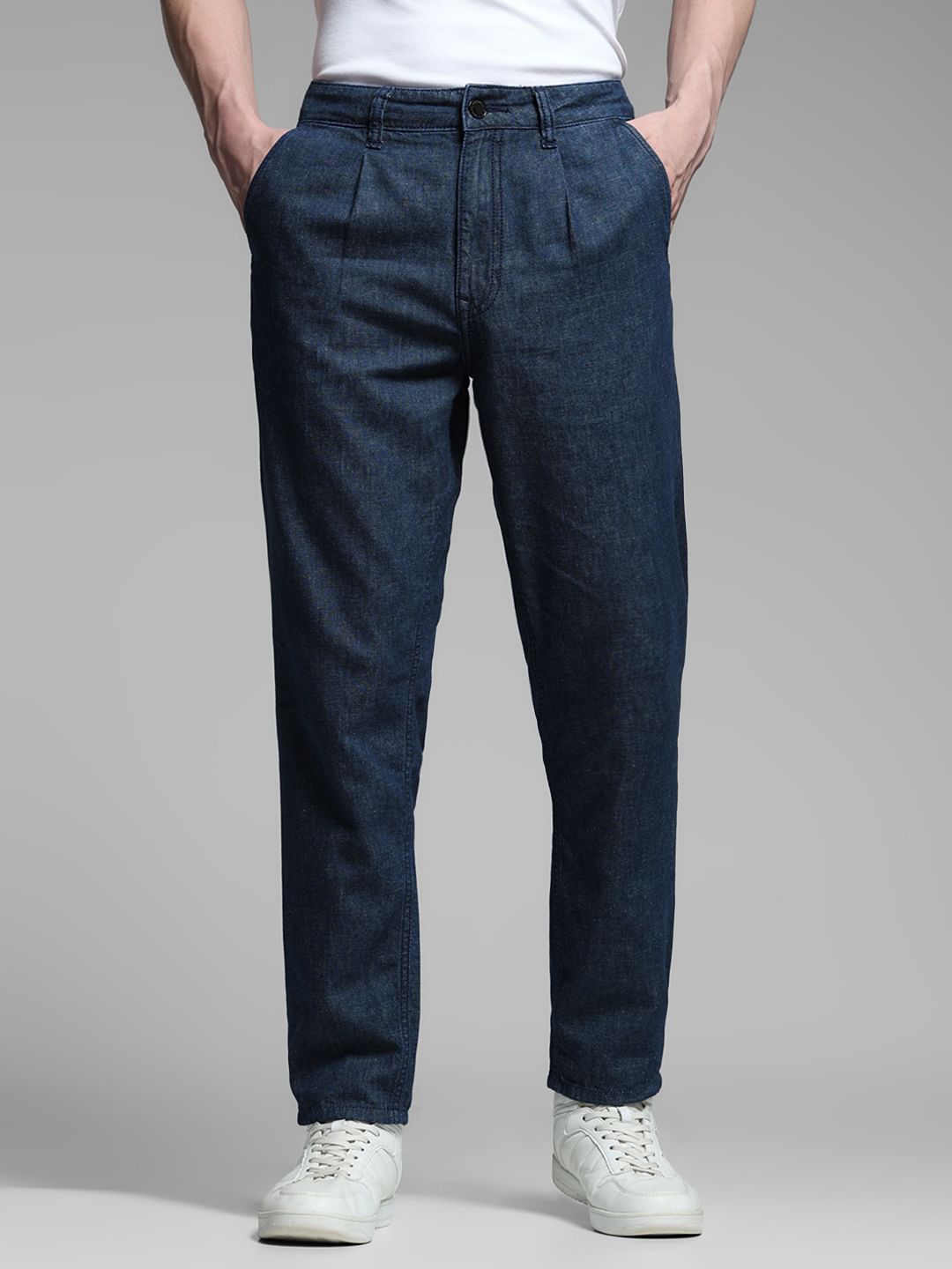 Dark Blue Low Rise Regular Fit Jeans