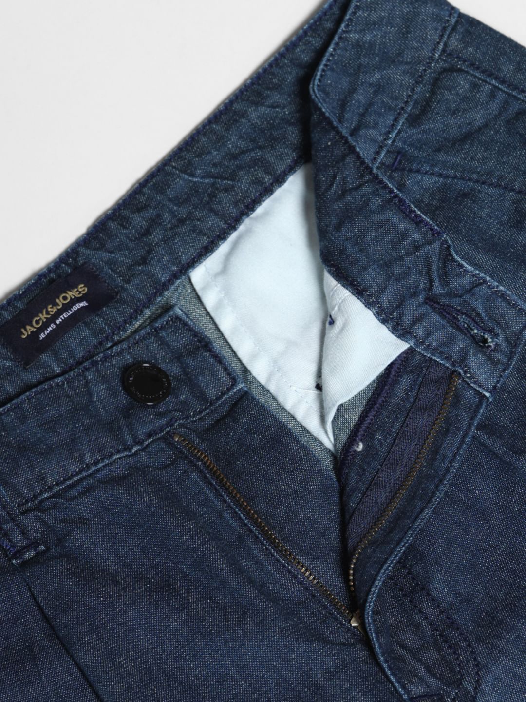 Dark Blue Low Rise Regular Fit Jeans