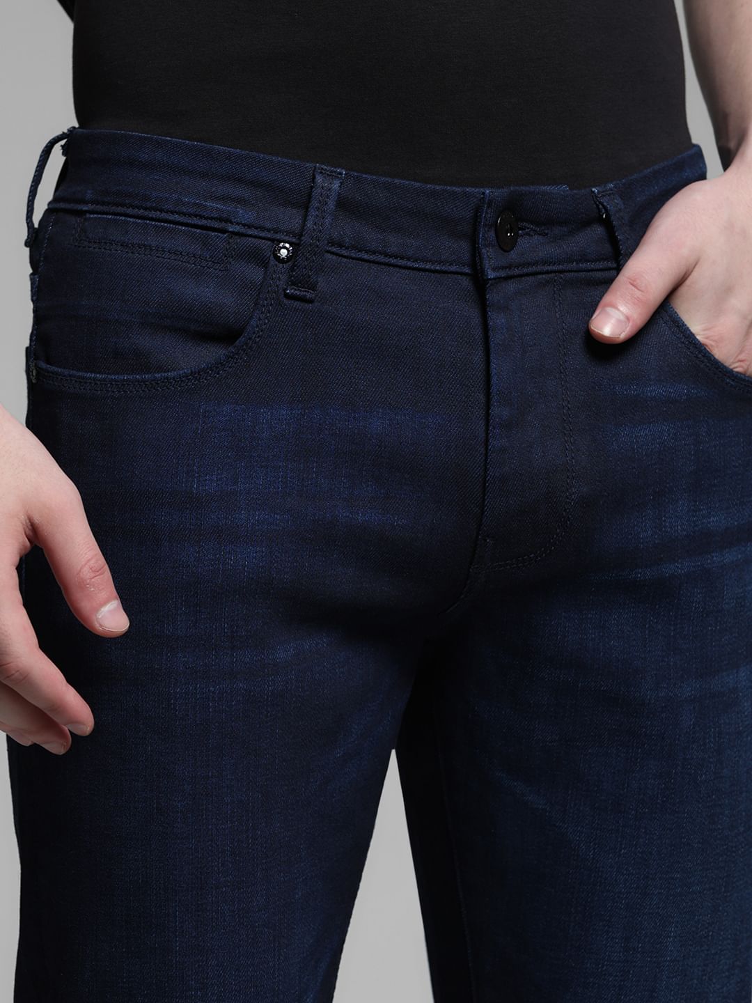 Dark Blue Low Rise Glenn Slim Fit Jeans