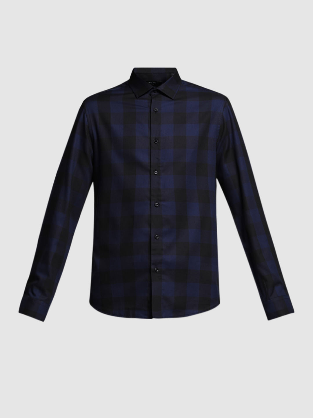 BLUE CHECK PRINT SHIRT