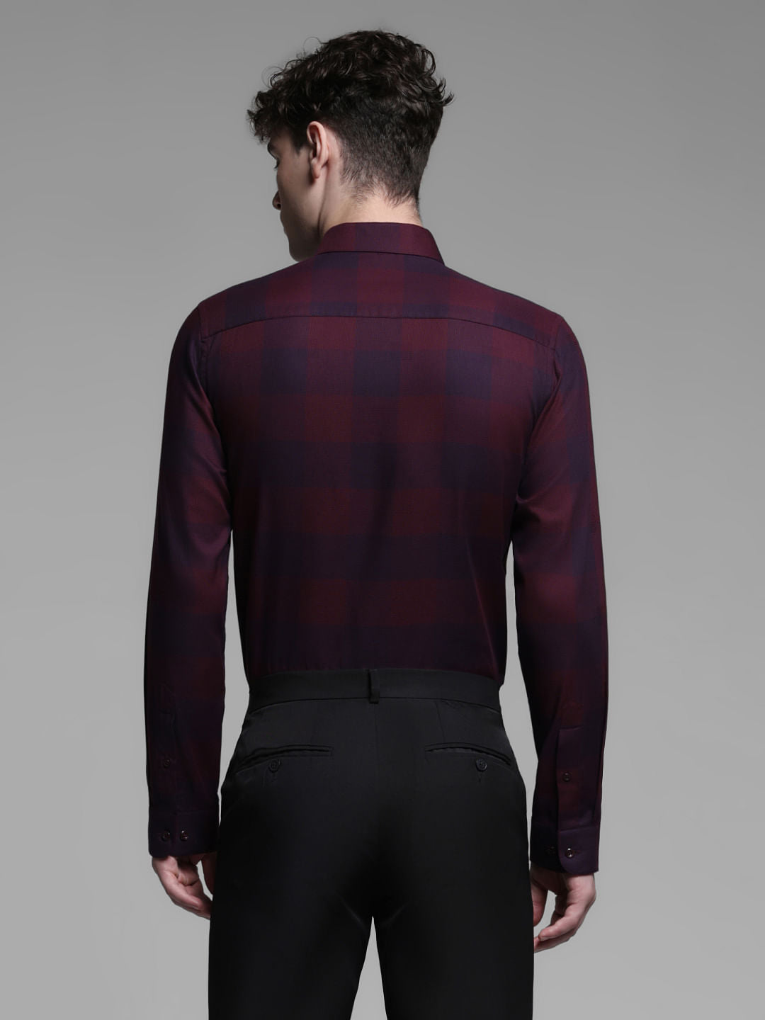 RED CHECK PRINT SHIRT