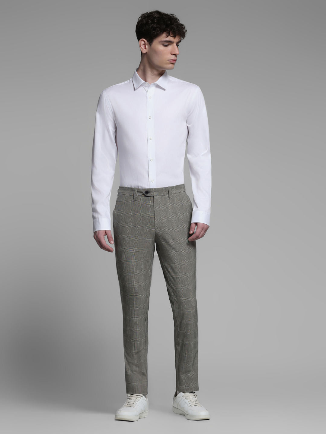 WHITE DOBBY FORMAL SHIRT