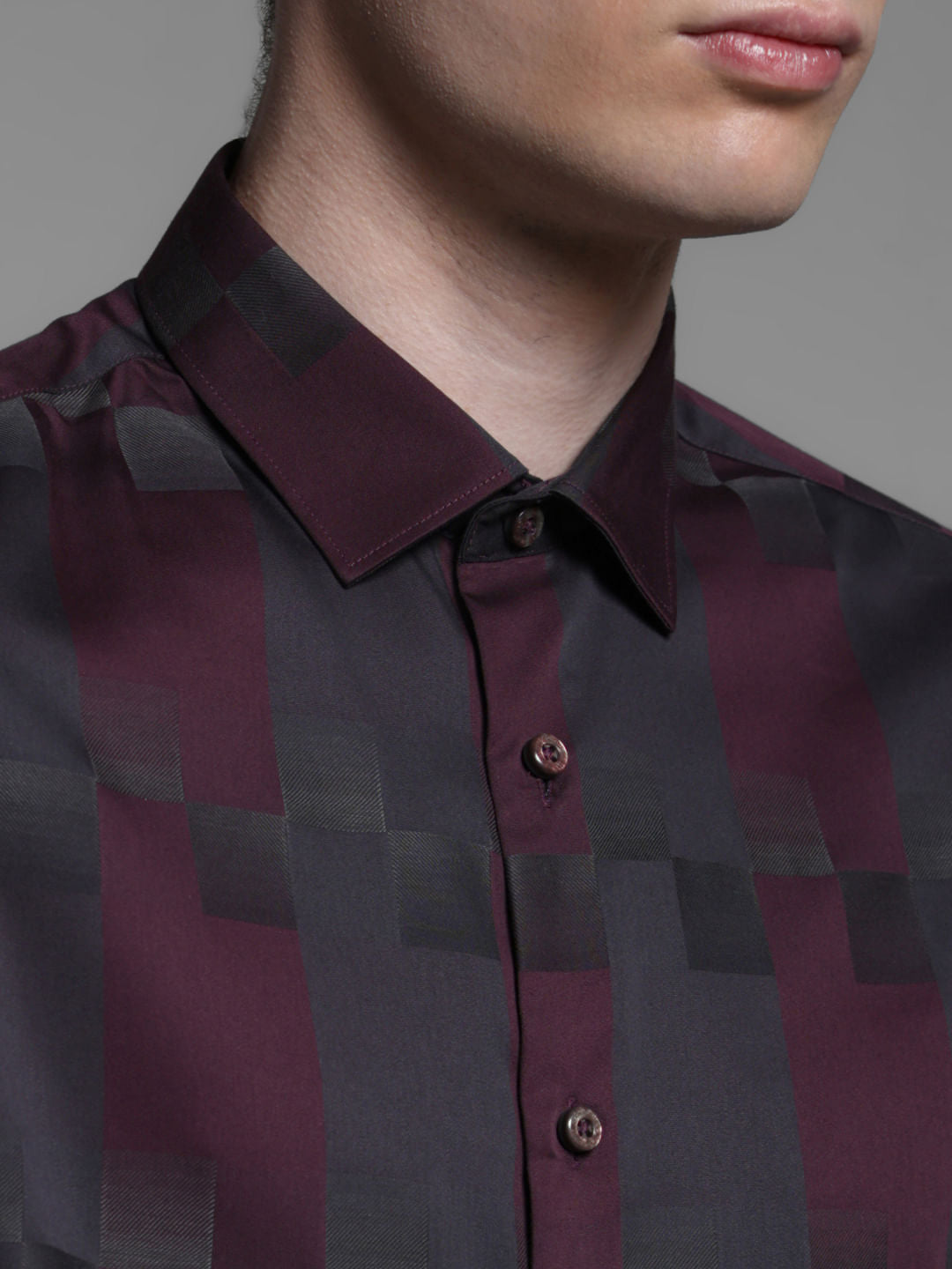 RED CHECK JACQUARD SHIRT