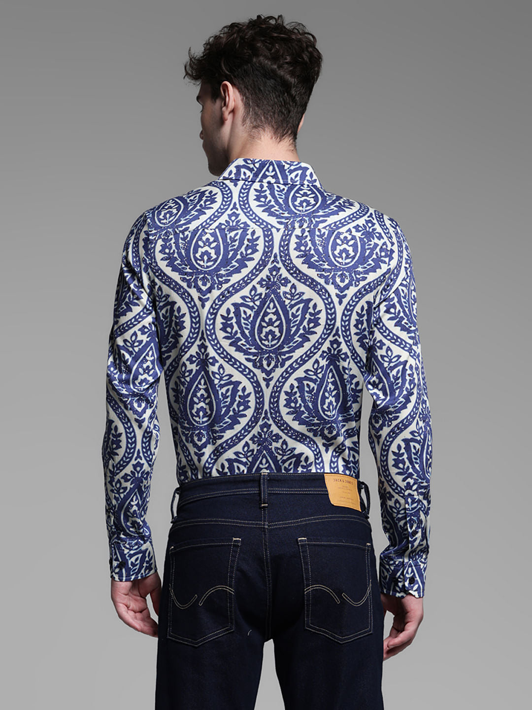 BLUE FLORAL PRINT SHIRT