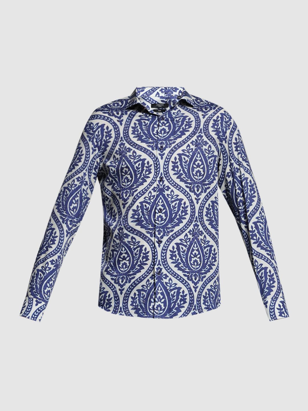 BLUE FLORAL PRINT SHIRT