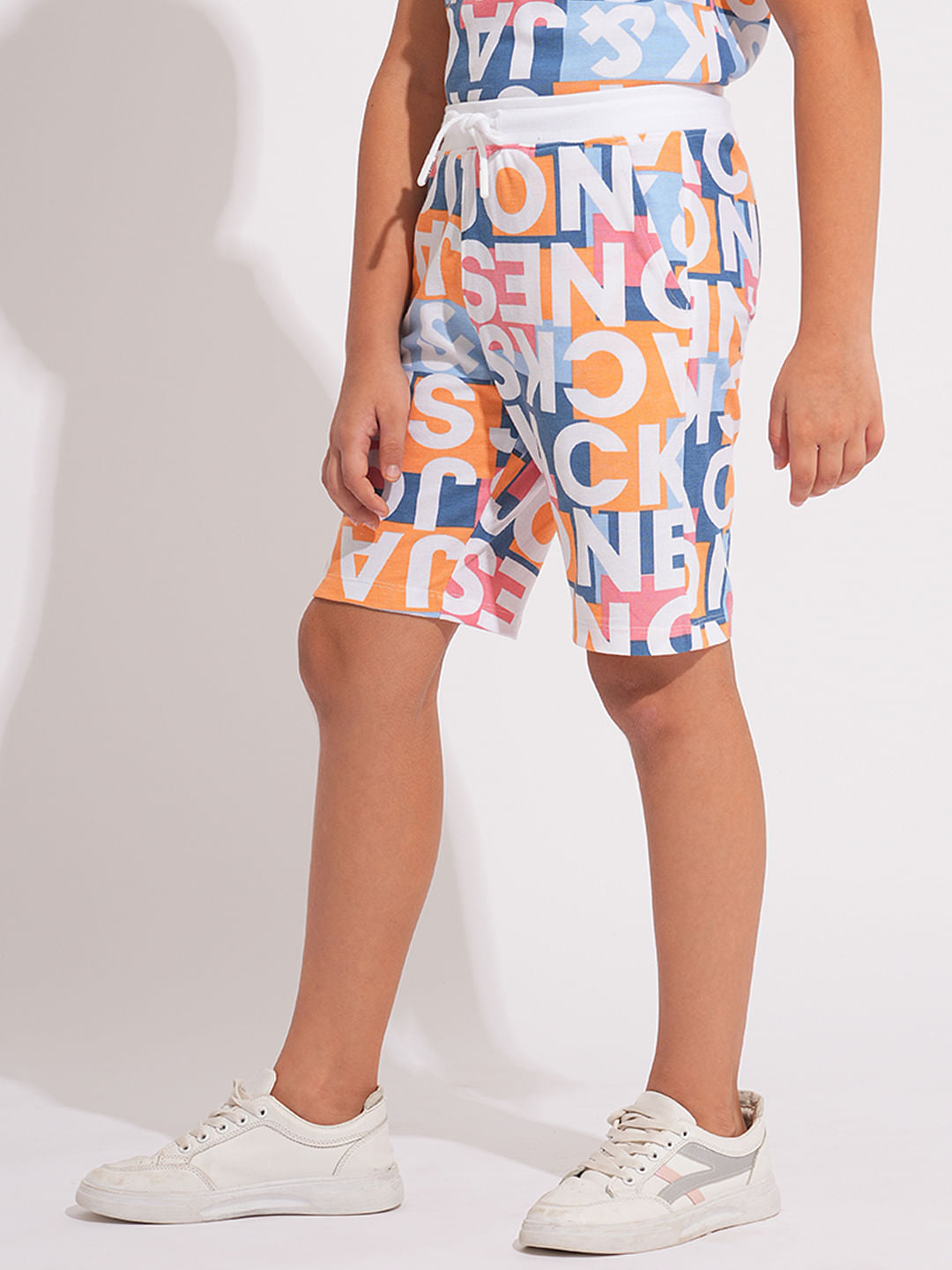Boys Multi-Colour Printed Co-ord Set Shorts