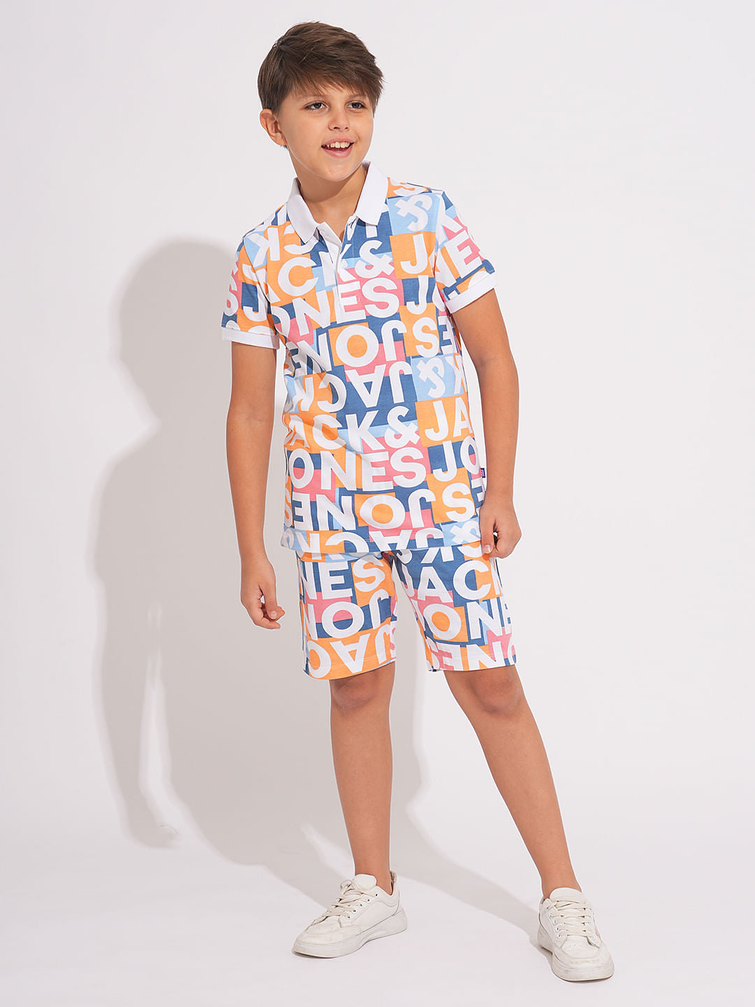 Boys Multi-Colour Printed Co-ord Set Shorts