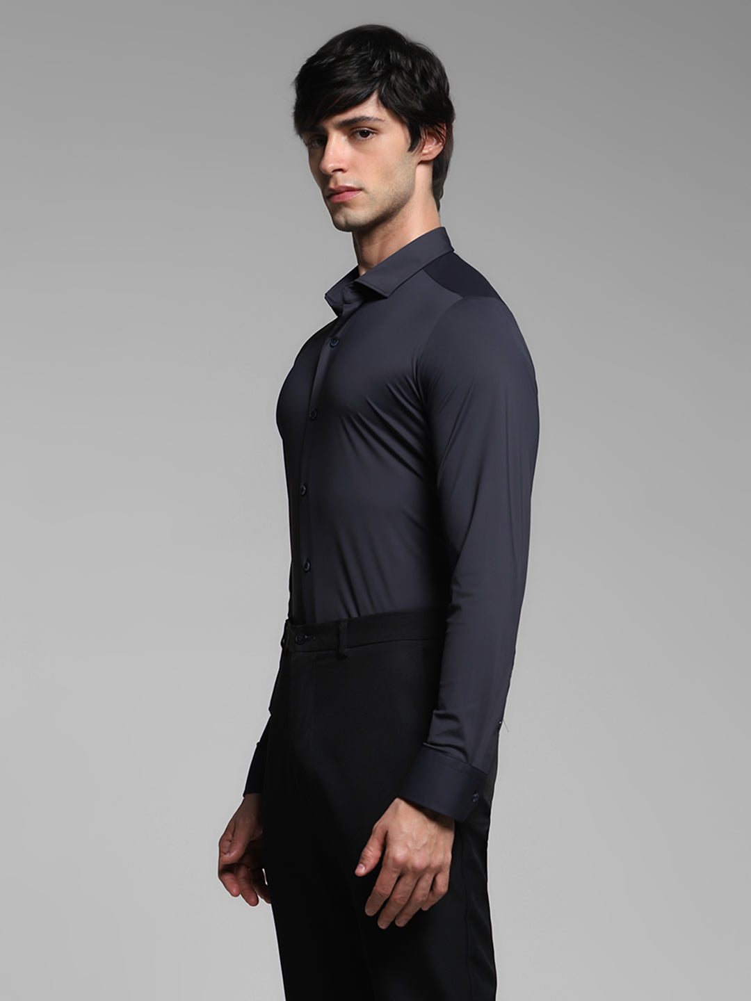 Navy Blue Slim Fit Shirt
