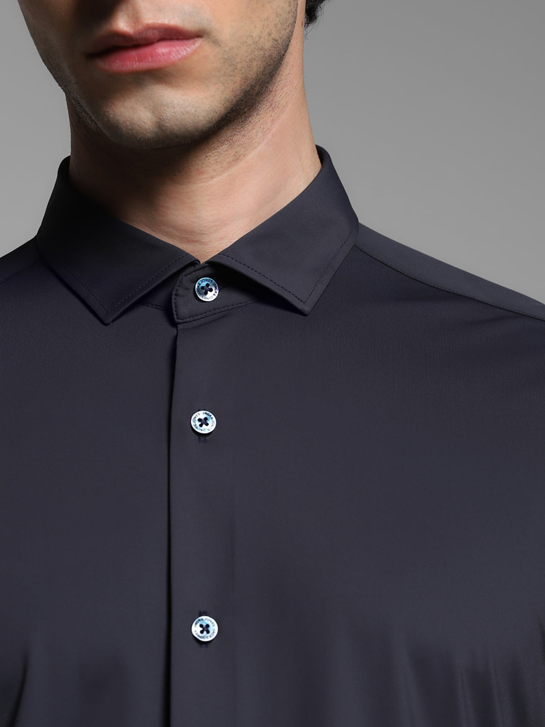 Navy Blue Slim Fit Shirt