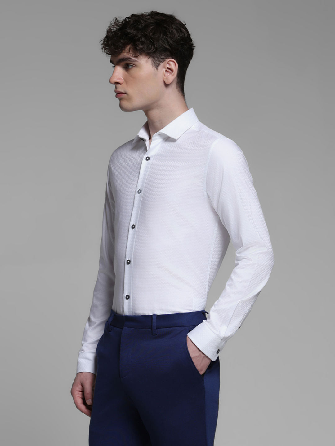 WHITE SLIM FIT SHIRT