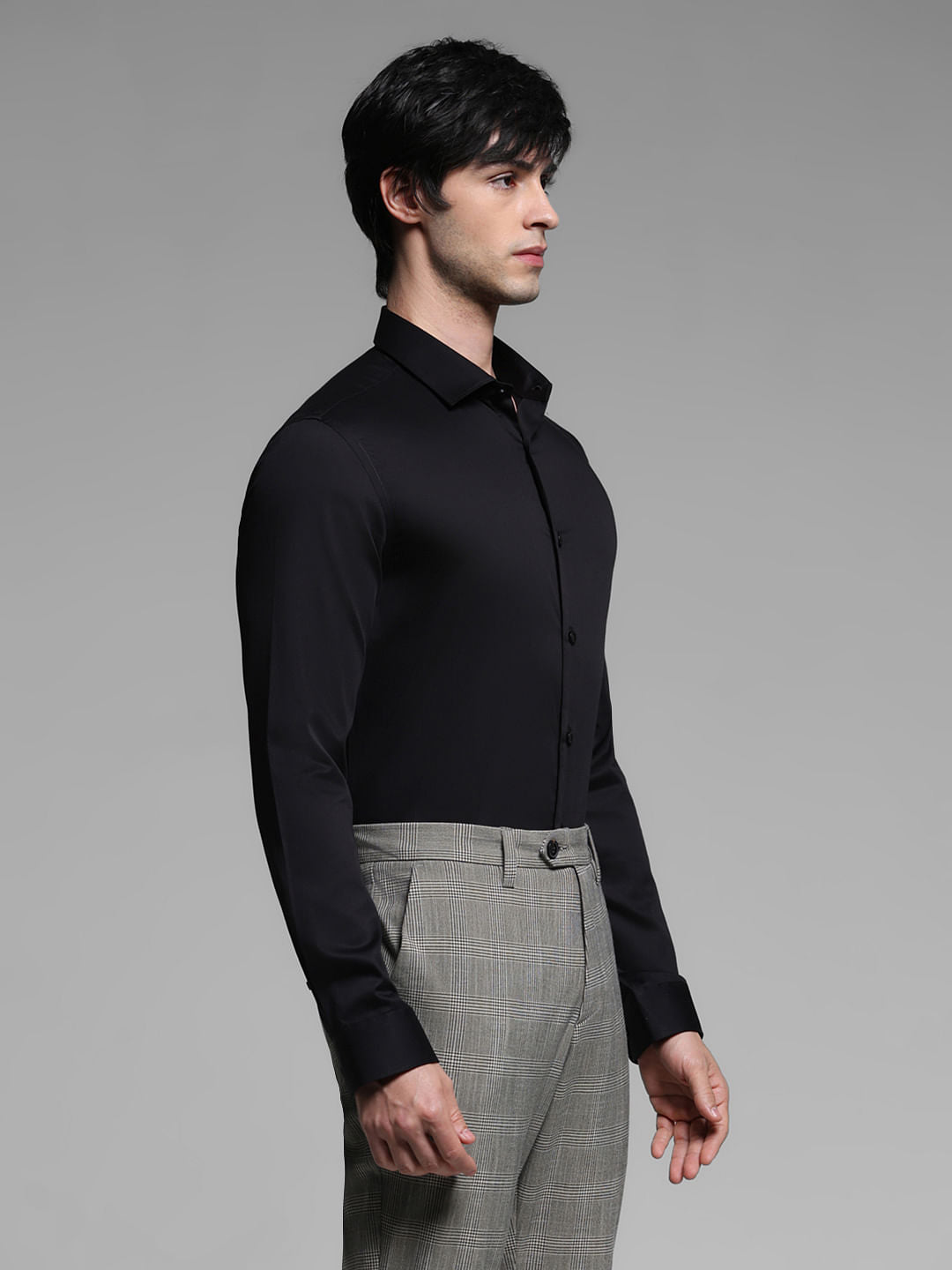 Black Cotton Formal Shirt