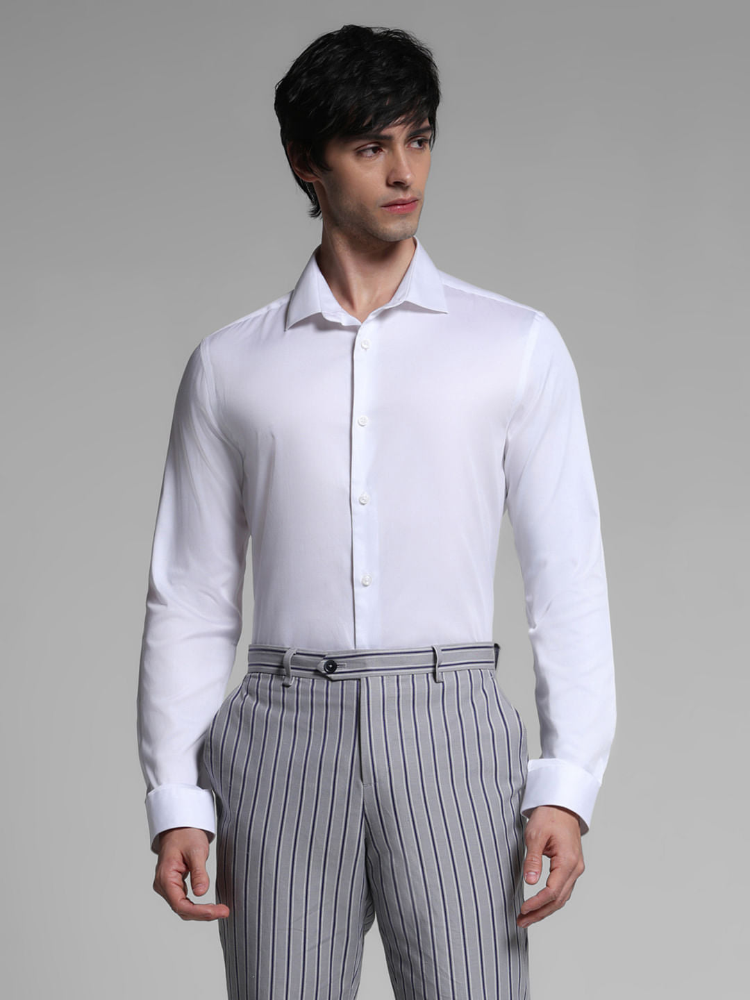 White Cotton Formal Shirt