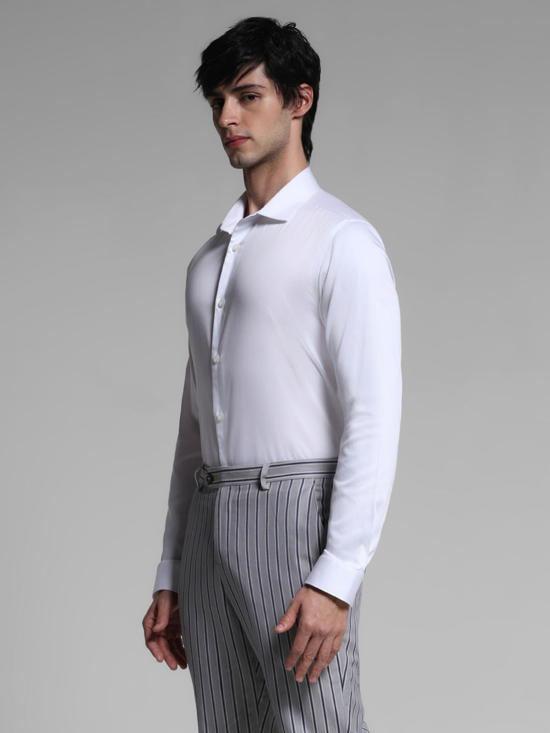 White Cotton Formal Shirt