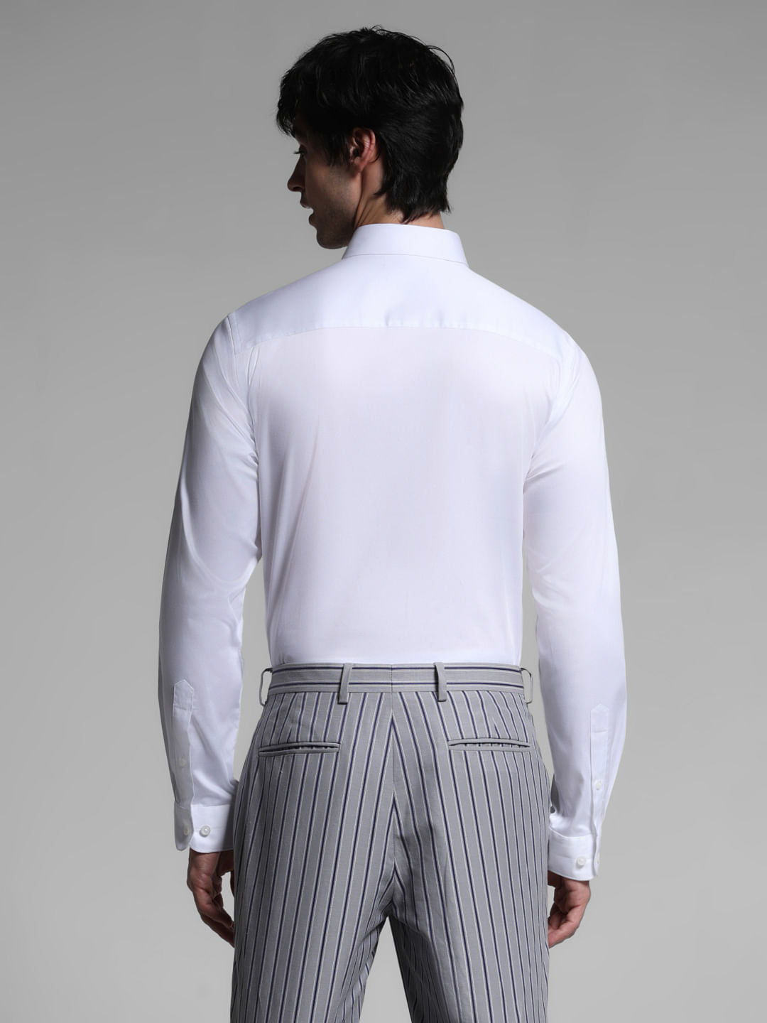 White Cotton Formal Shirt
