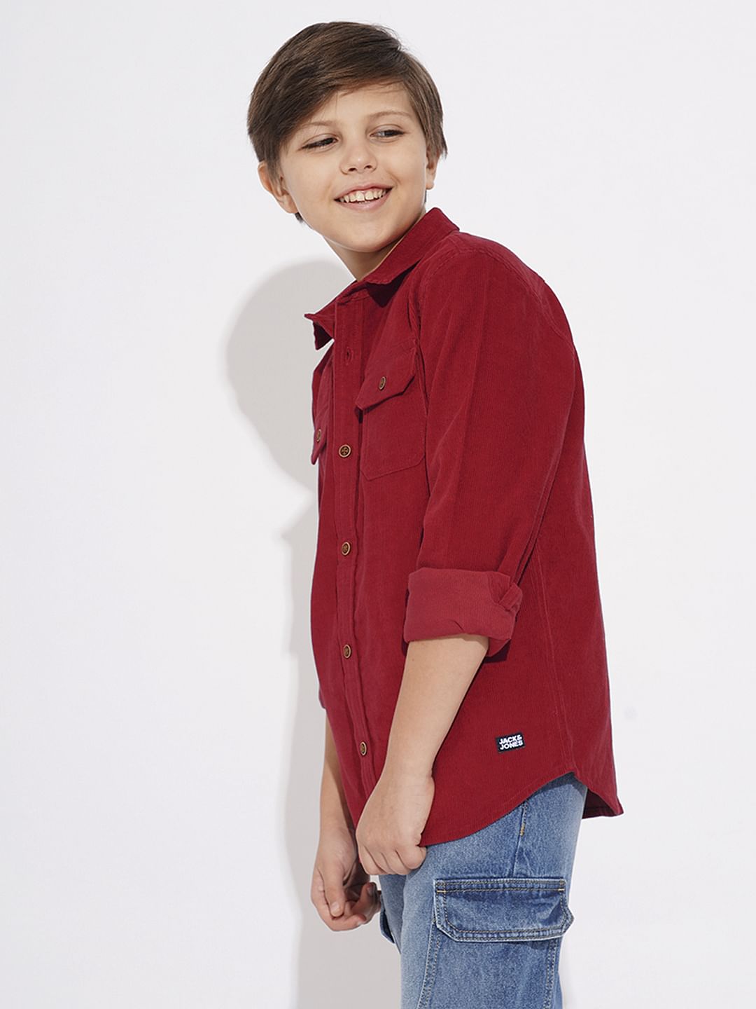 Boys Red Corduroy Shirt