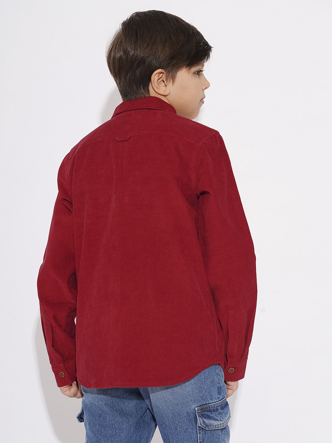 Boys Red Corduroy Shirt