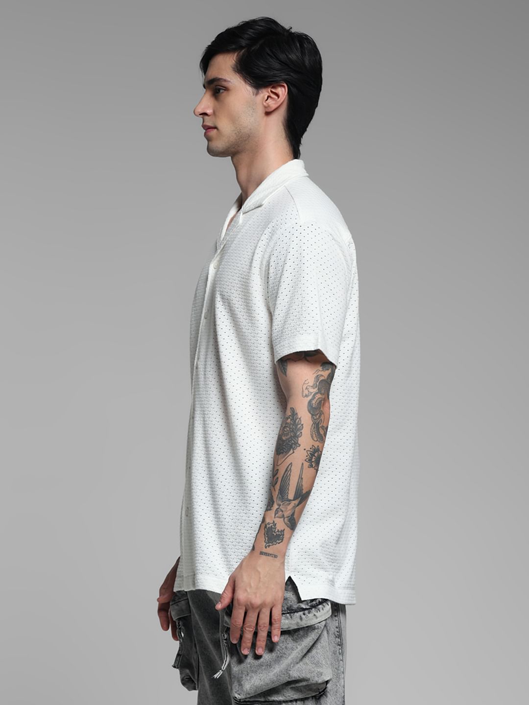 White Resort Collar Shirt