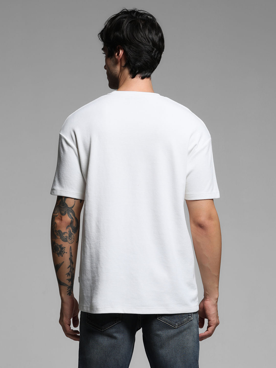 WHITE COTTON OVERSIZED T-SHIRT