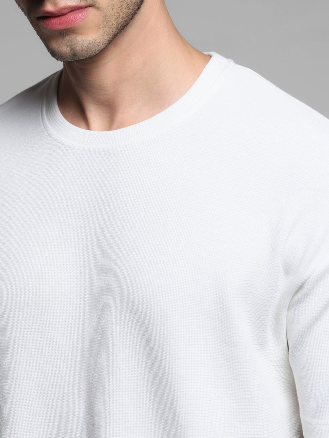 WHITE COTTON OVERSIZED T-SHIRT