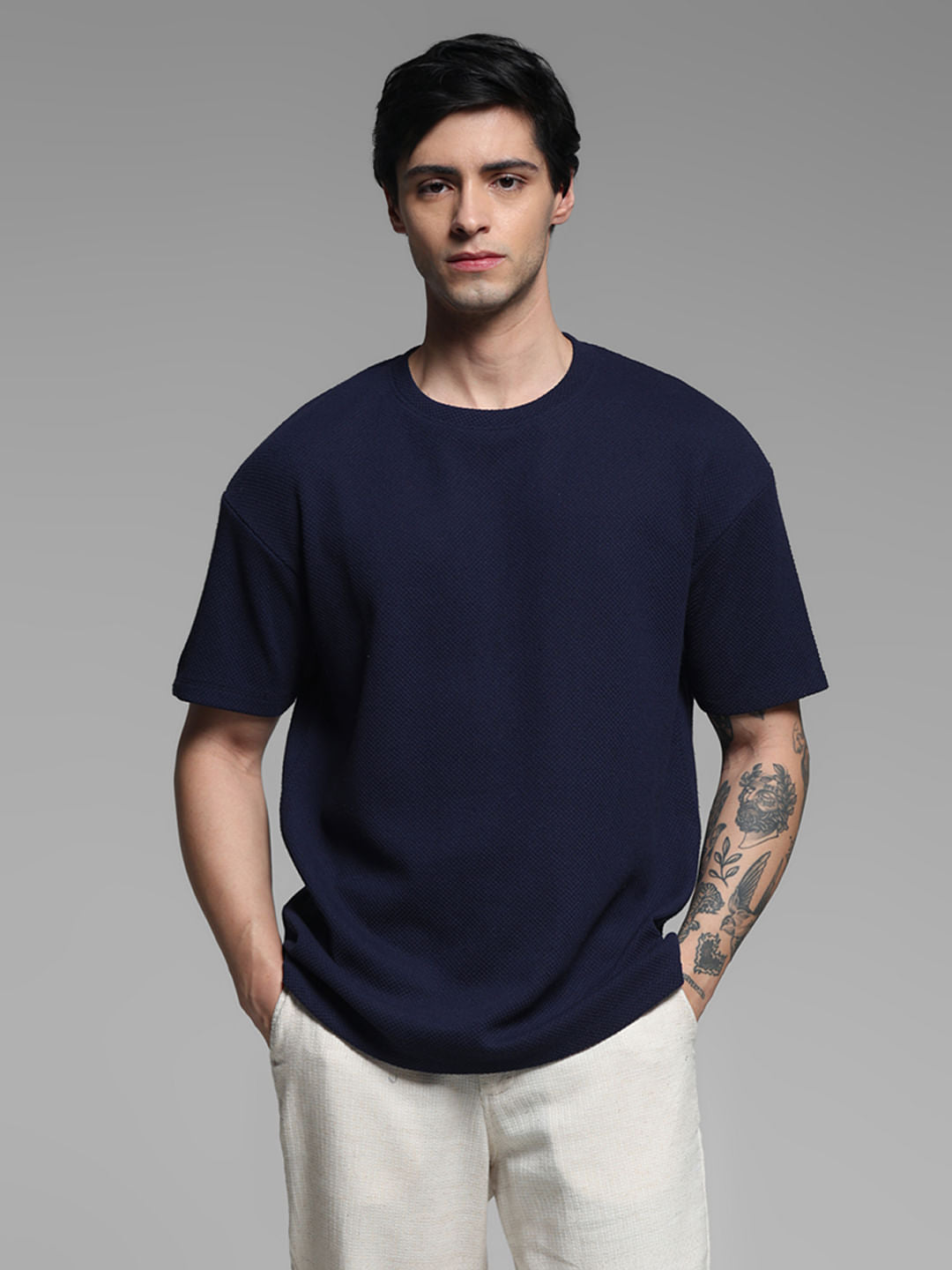 Navy Blue Crew Neck T-shirt