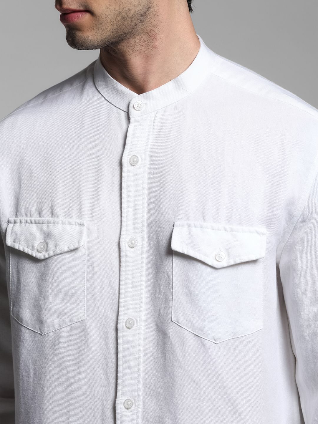 WHITE LINEN SHIRT