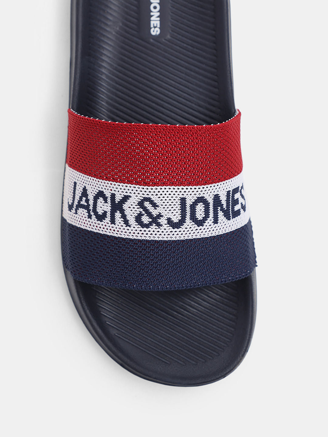 Navy Blue Printed Pool Sliders