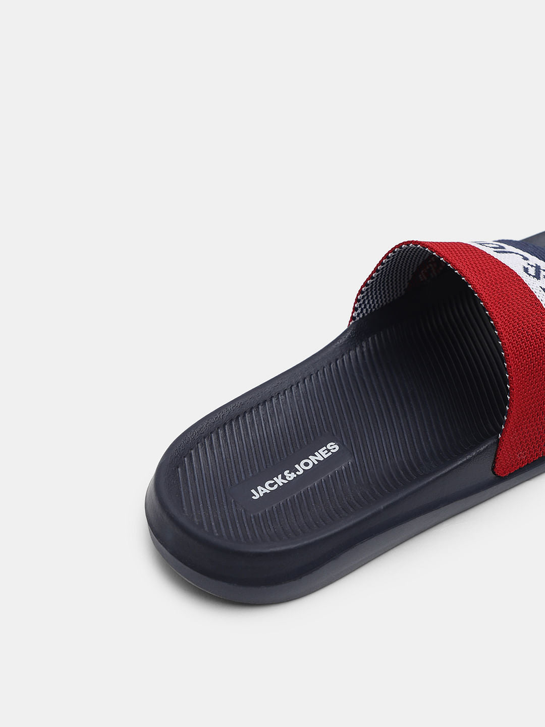 Navy Blue Printed Pool Sliders