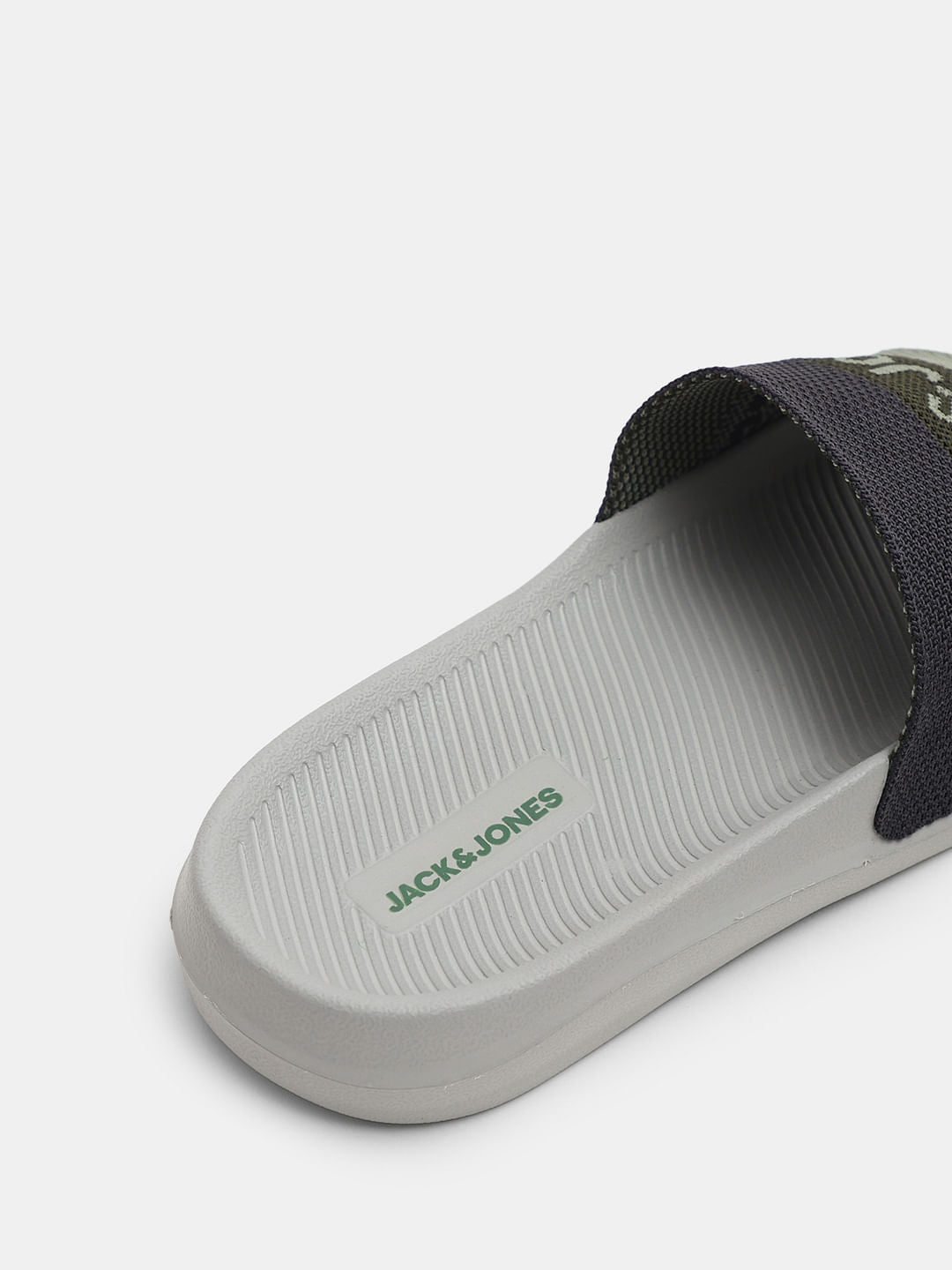 Ash Grey Printed Pool Sliders