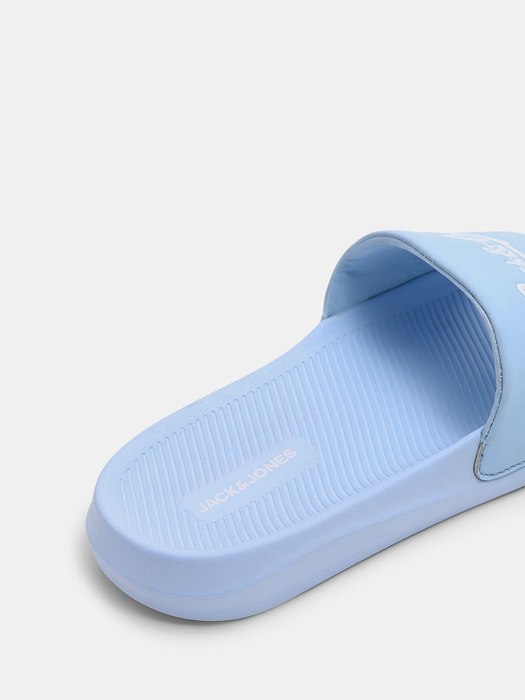 Blue Logo Print Pool Sliders