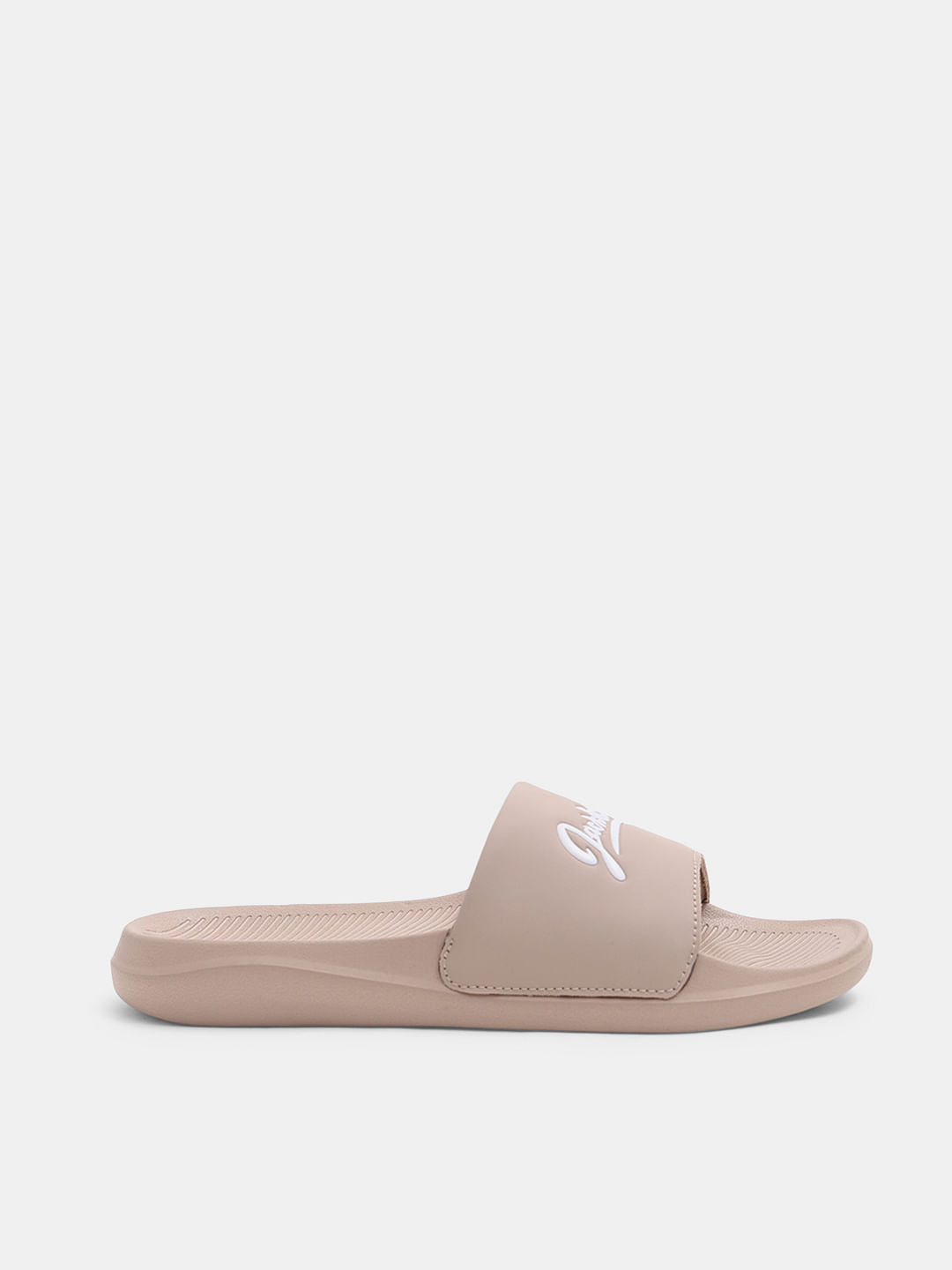Brown Logo Print Pool Sliders