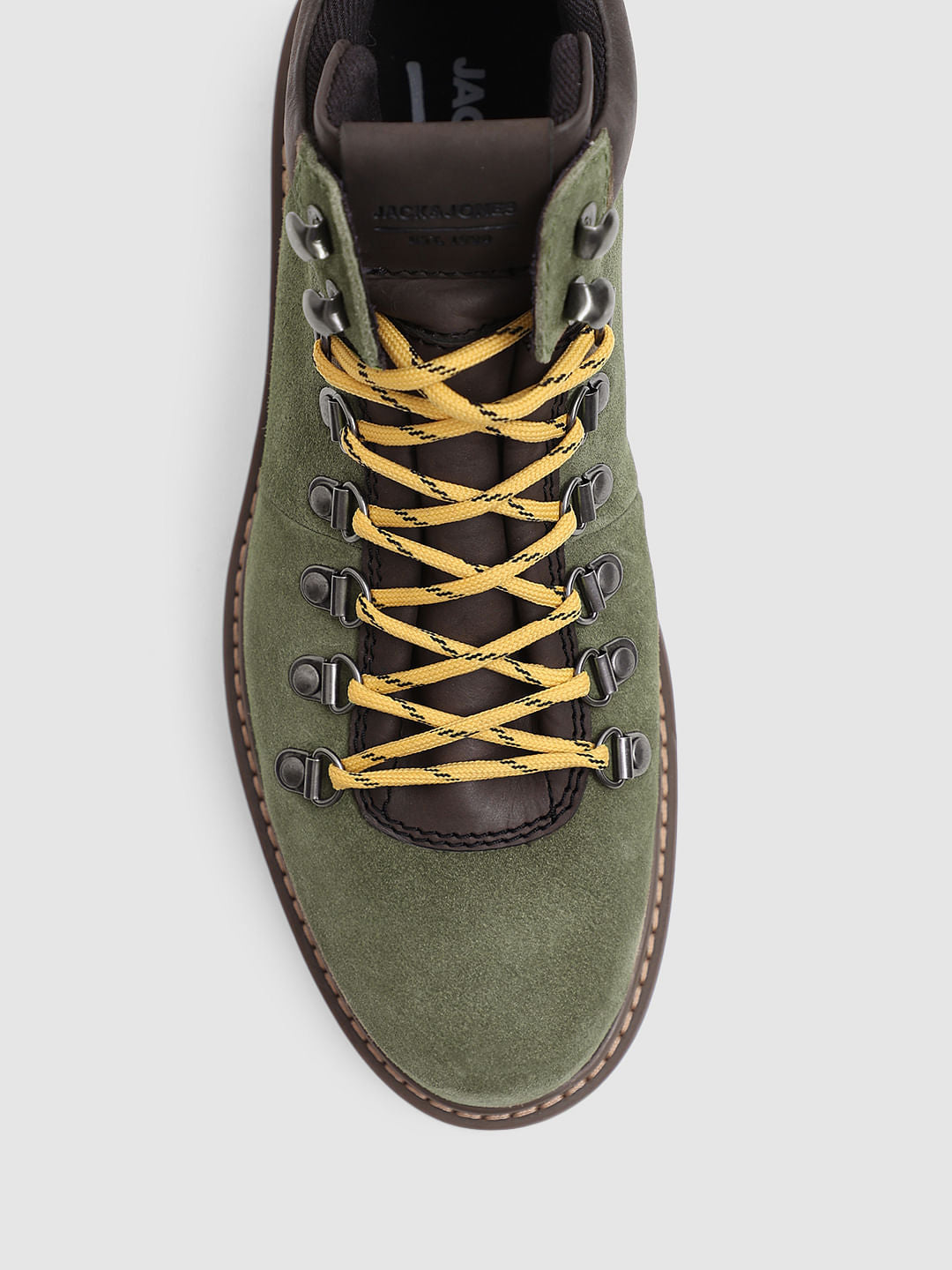 Green Hi-Top Suede Boots