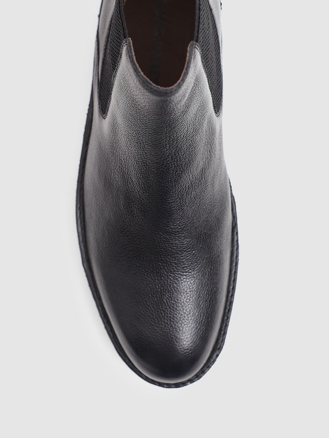 Black Premium Leather Chelsea Boots