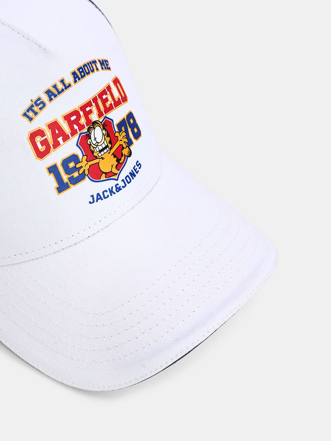 JACK&JONES X GARFIELD White Varsity Trucker Cap