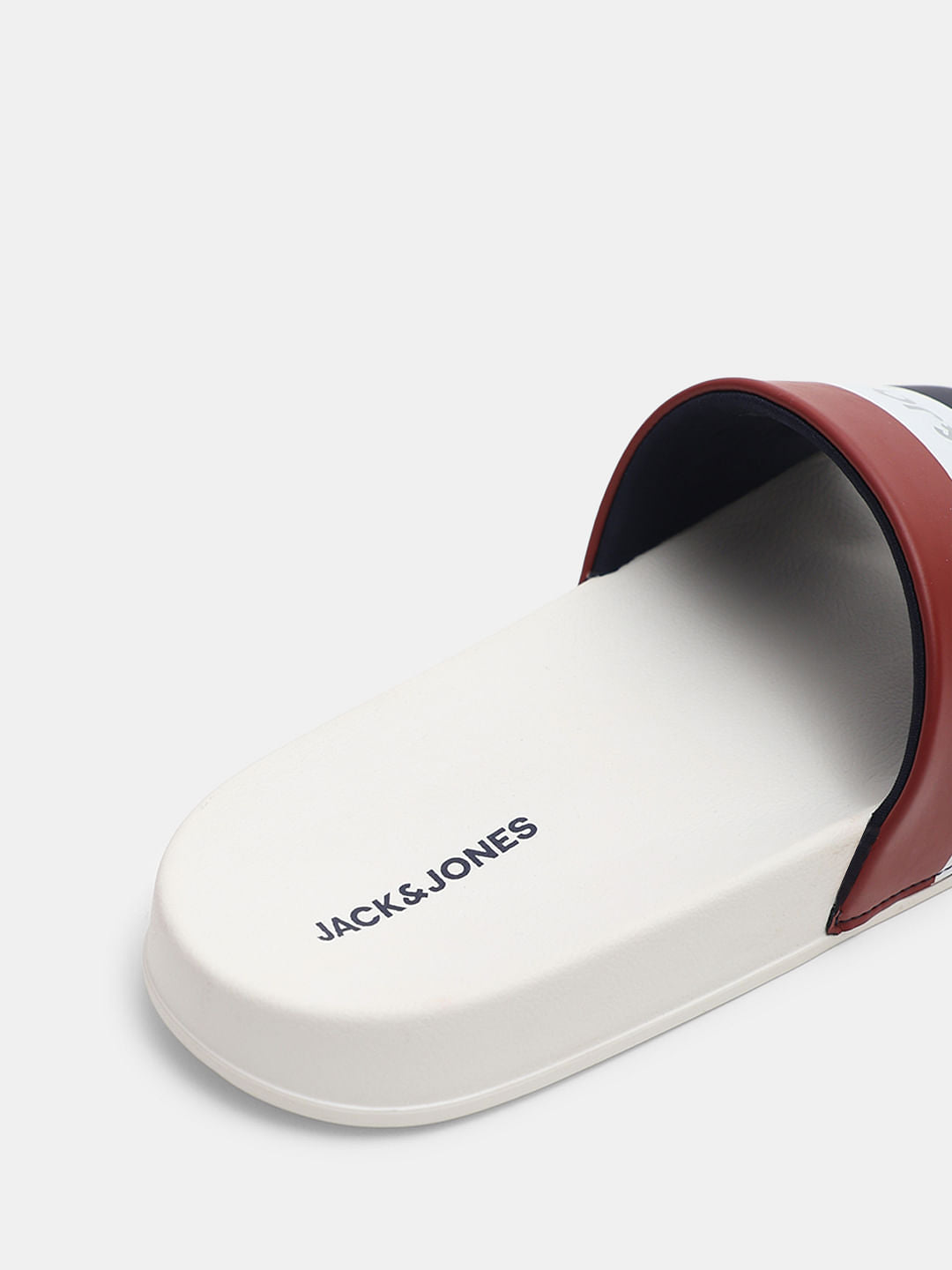 White Striped Pool Sliders