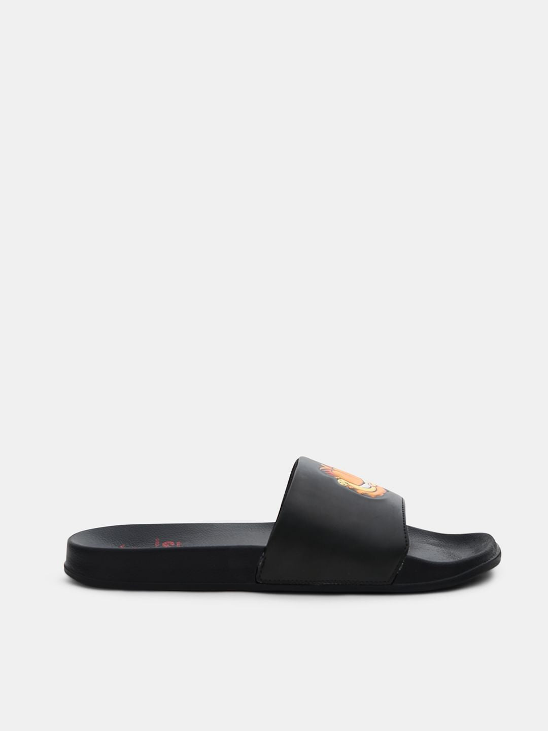 JACK&JONES X GARFIELD Black Printed Pool Sliders