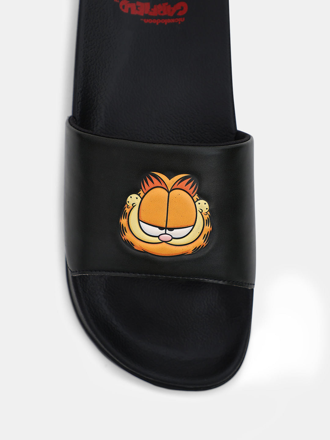 JACK&JONES X GARFIELD Black Printed Pool Sliders