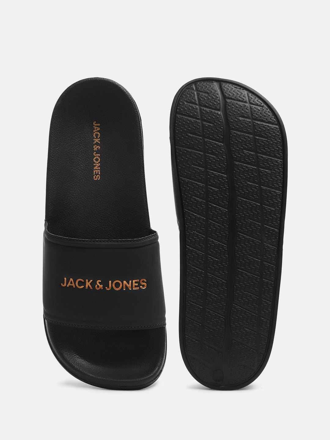 Black Small Logo Pool Sliders