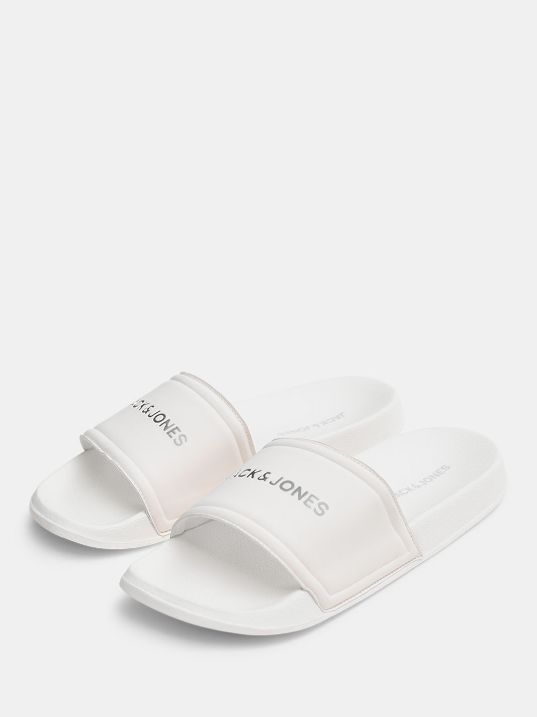 White Small Logo Text Pool Sliders