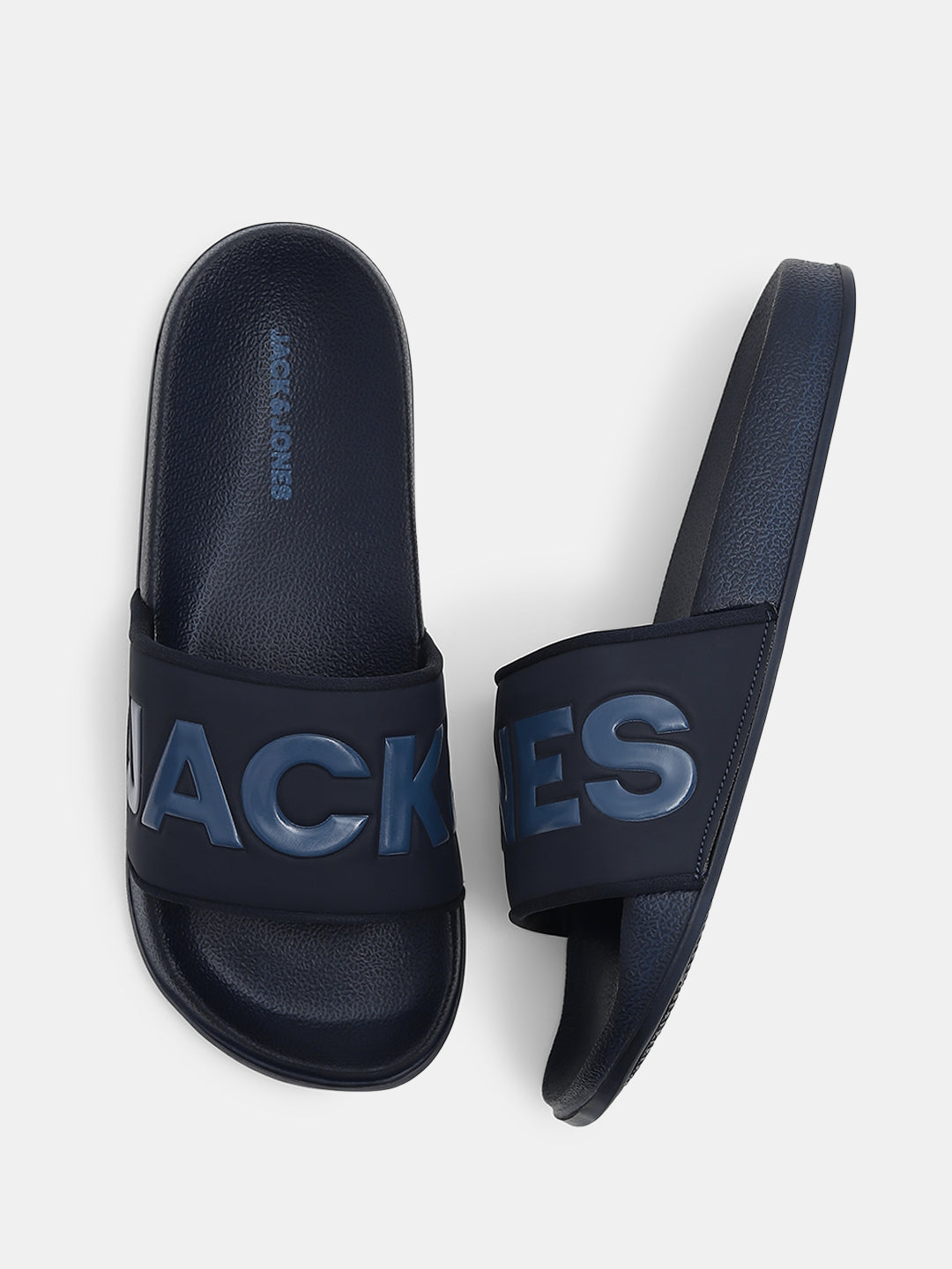 Navy Blue Big Logo Pool Sliders