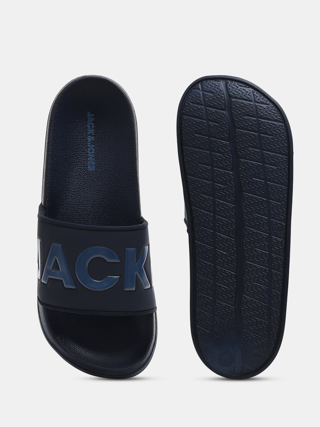 Navy Blue Big Logo Pool Sliders