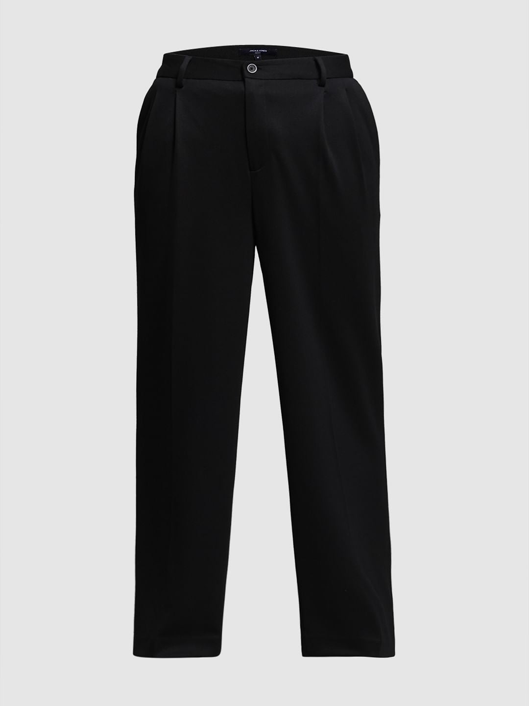 Black Mid Rise Regular Fit Pants