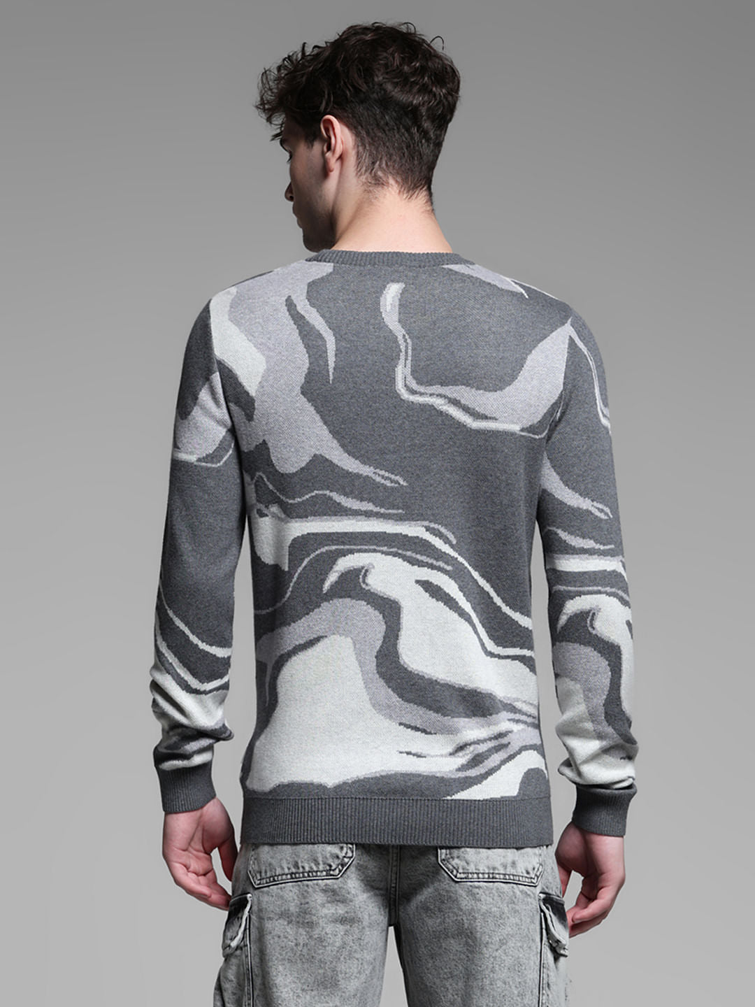 GREY JACQAURD PULLOVER