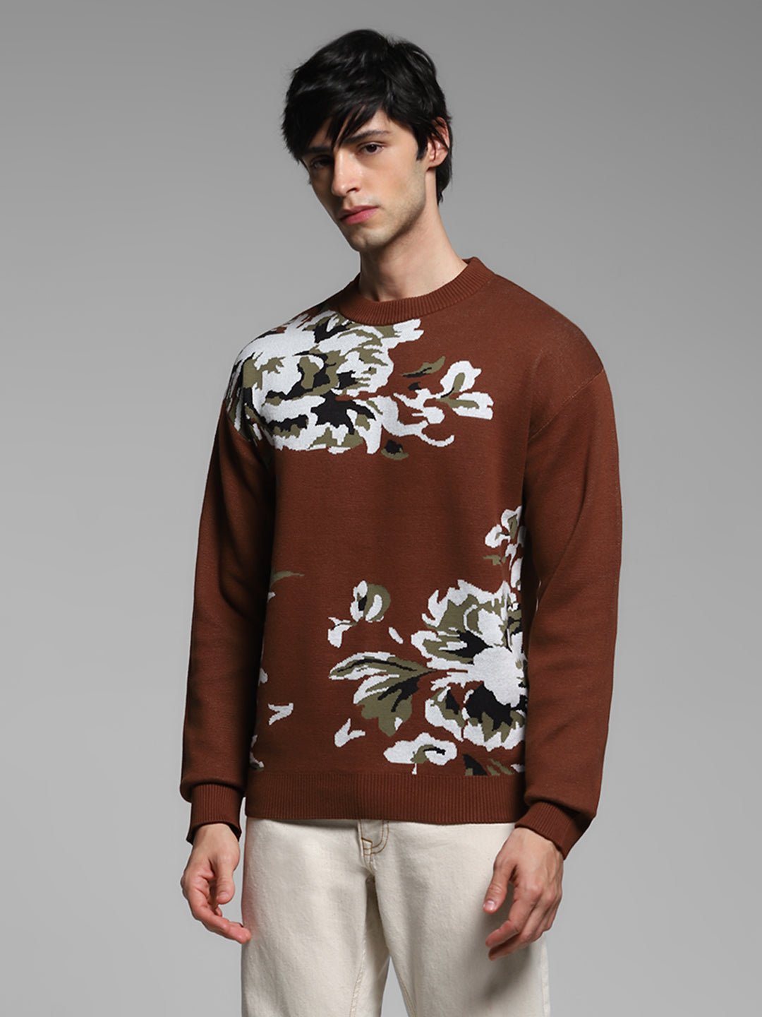 Floral Knit Pullover