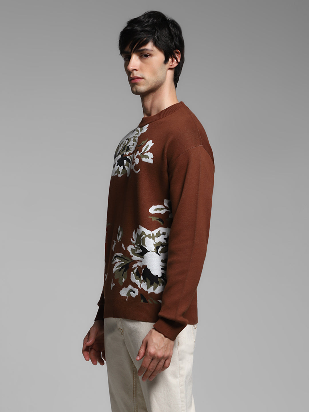 Floral Knit Pullover