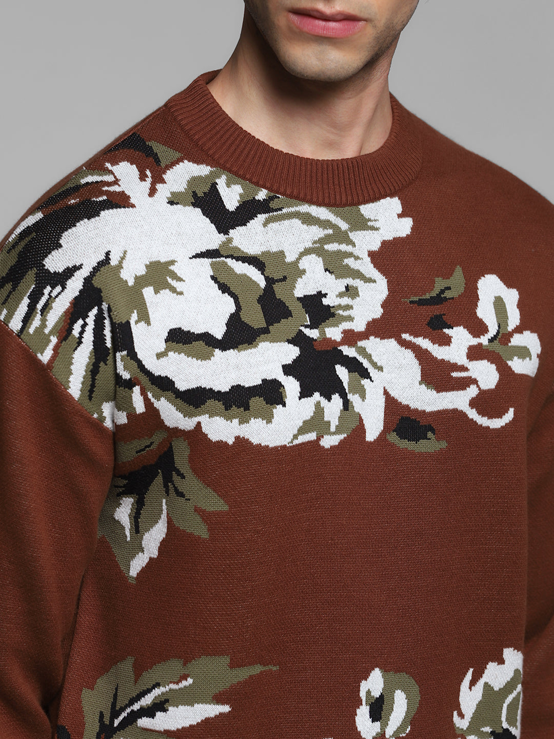 Floral Knit Pullover