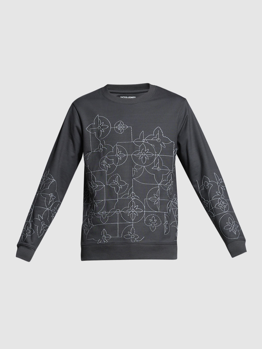 GREY CREW NECK PULLOVER