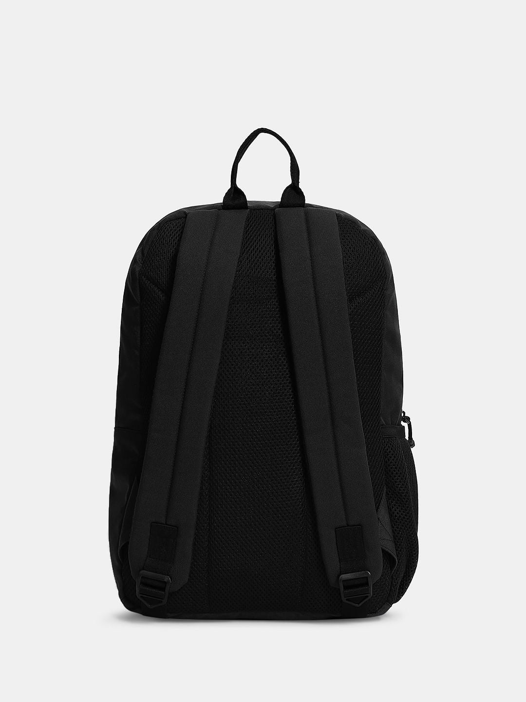 Black Logo Print Backpack