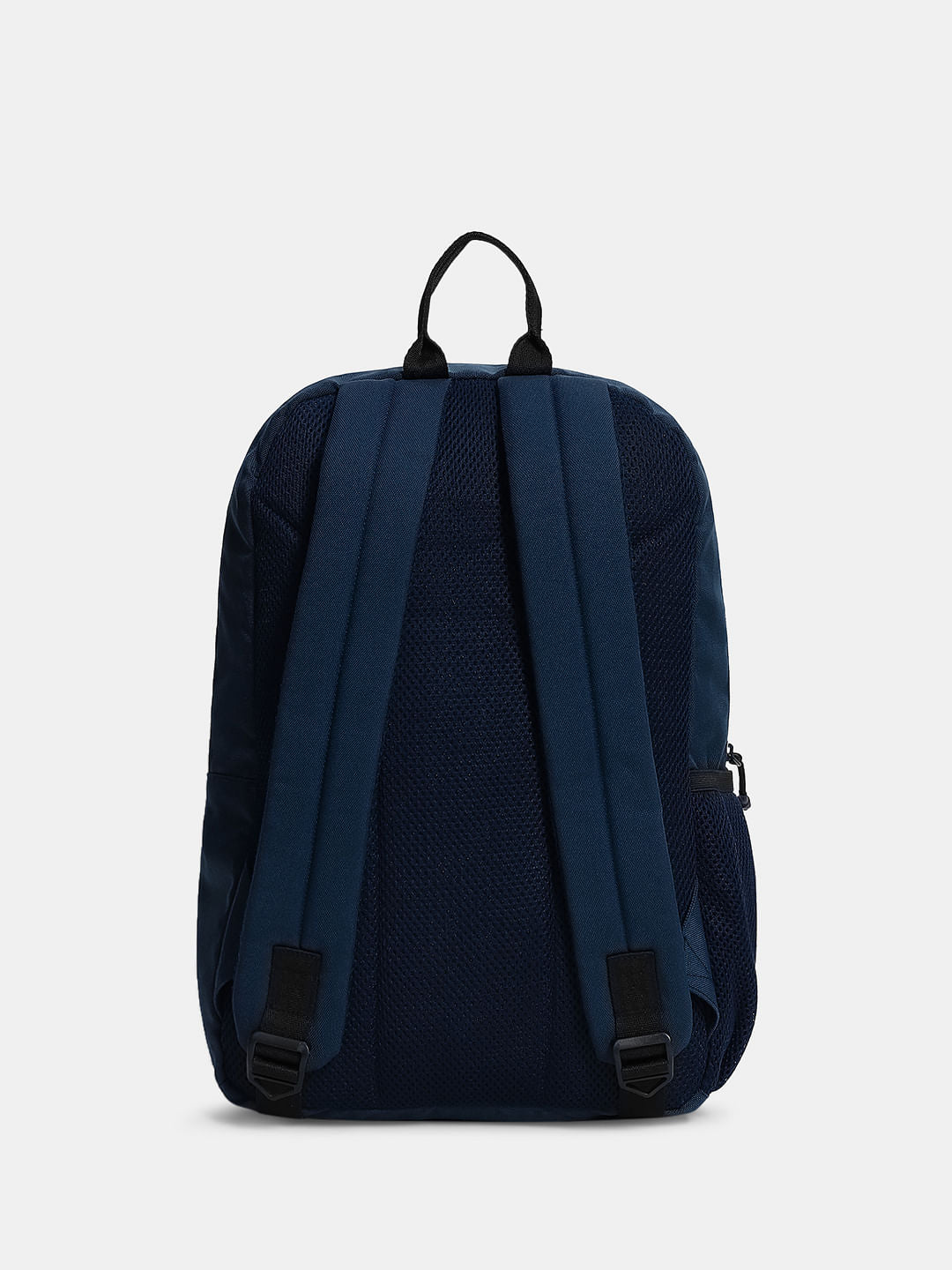 Navy Blue Logo Print Backpack
